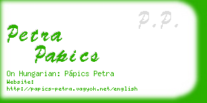 petra papics business card